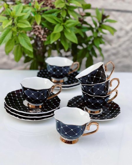 طقم قهوة تركي مميز جدا ٦ وصحونهم