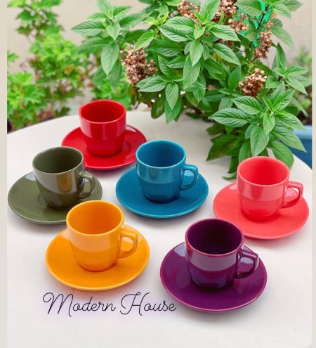 طقم قهوة ملون